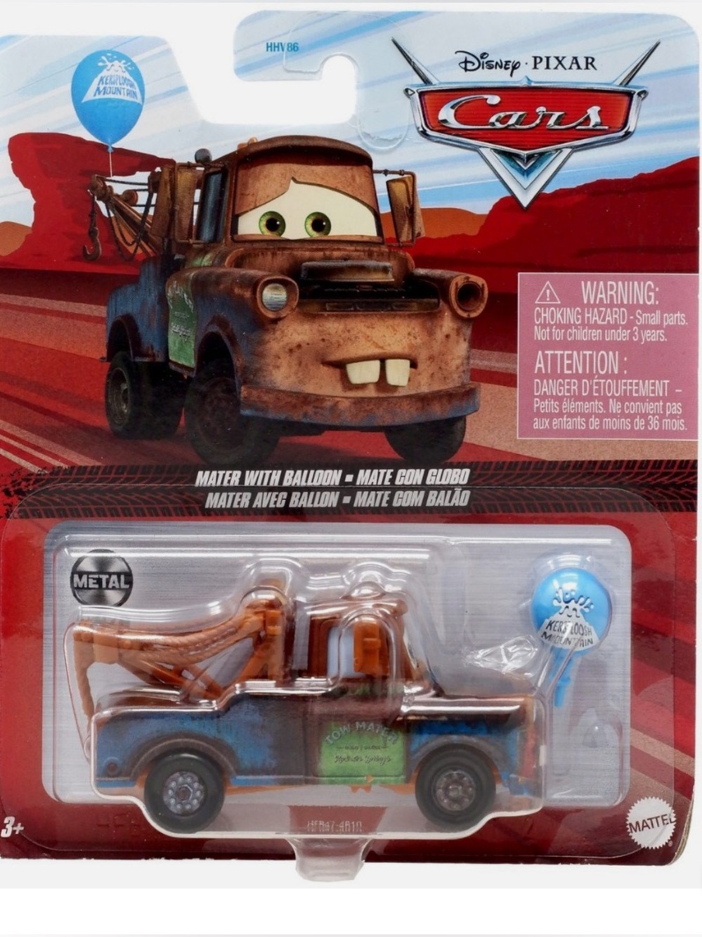 Mattel Disney Pixar Cars Mater Die-Cast Tow Truck with Blue Balloon